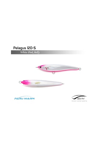 Jack Fin Pelagus 120-S Sahte Yem White Pink Belly