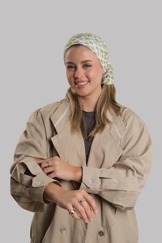 Yağ Yeşili Pratik Hazır Geçmeli Buff Bandana Sandy Desenli Boru Bone 2419 36