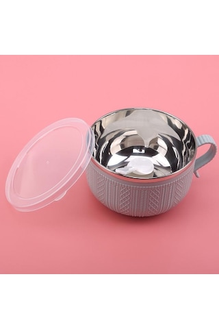 Kapaklı Erişte Kasesi Erişte Pirinç Çorbası Karikatür Çift Yalıtımlı Kase Mutfak Aletleri Ave Mavi