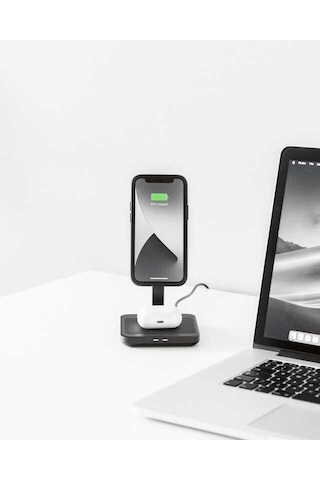 Quadlock Mag Uyumlu Çiftli Masaüstü Kablosuz Şarj Cihazı