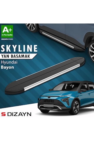 S-dizayn Hyundai Bayon Skyline Krom Yan Basamak 173 Cm 2021-2024 A+ Kalite