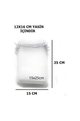 30 Adet Kese Yasin Kesesi Hediyelik Tül Kese Mevlüt 14x25 Cm 30 Adet Kese Yasin Kesesi Hediyelik Tül Kese Mevlüt 14x25 Cm