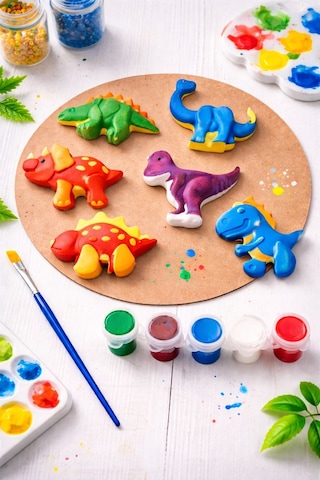 6 Parça Dinozor Boyama Seti Hobi & Eğitici Boyama Kiti