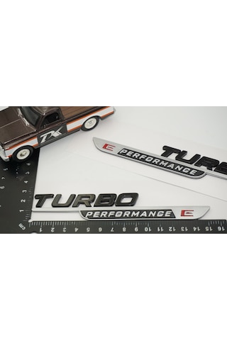 Dk Tuning Turbo E Performance Gri Siyah Çamurluk Yanı Logo Benz İle Uyumlu Bagaj Arma