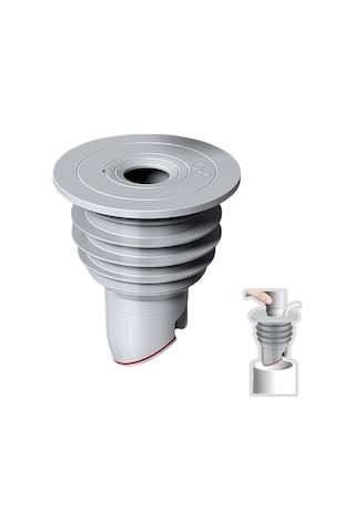 Ximistore9 Gri 60-65mm Çamaşır Makinesi Su Borusu Bağlantısı, Kokuları Engelleme, Tıkanıklık Önleyici, Sıvı Ve Havuz Sızıntısı Önleyici, Yalıtkan Oto Kapatma Tıkanıklık Kapağı Gri