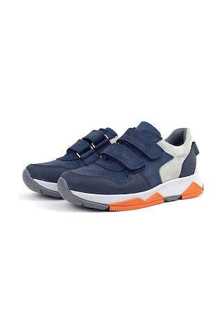 Ortopedikal 3880 Rakerplus Hakiki Deri Gri-koyulacivert Çocuk Sneakers Spor Ayakkabı Cırtlı Lacivert - Gri
