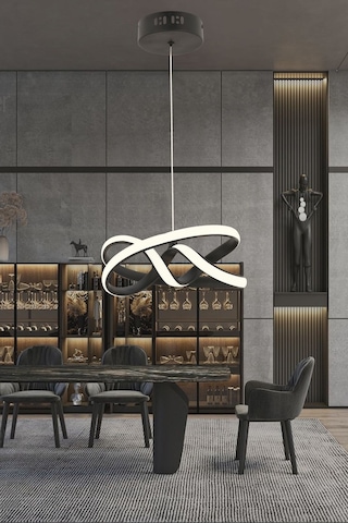 Vino Riserva Model Siyah Renk Metal Salon Mutfak Oturma Yatak Odası Modern Led Sarkıt Avize Gold