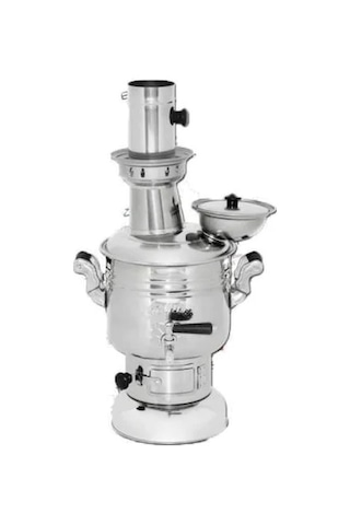 Sözenler Krom Odunlu Kömürlü 4.5 L Piknik Semaver Inox Sözenler Krom Odunlu Kömürlü 4.5 L Piknik Semaver Inox