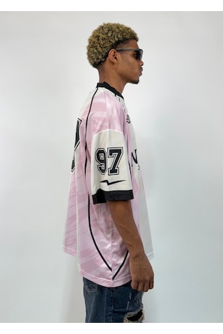 Zaee Noguzy 97 Retro Oversize Forma Tişört Pembe