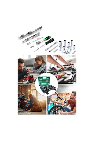 Zhltools Cr-v Max Cırcırlı 53 Parça Lokma Anahtar Takımı Bits Uç Set