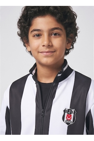 Beşiktaş Orijinal Lisanslı Siyah-beyaz Çocuk Sweat