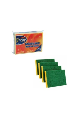 Speed Endüstriyel Bulaşık Süngeri Büyük 4'lü Paket