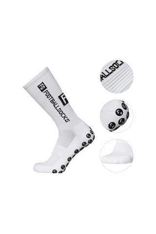 Suofeng Profesyonel Futbol Çorapları, Silikon Süspansiyon, Kayma Önleyici, Antrenman Ve Maç İçin, 6 Çift Kırmızı+beyaz+lacivert Beyaz - Kırmızı