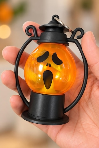 Halloween Cadılar Bayramı Hayalet Yüzlü Işıklı Mini Fener Tüm Yaşlar