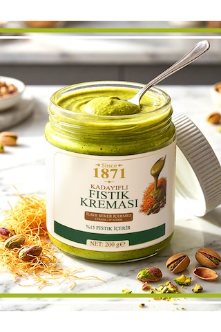 Kadayıflı Fıstık Kreması %15 Antep Fıstığı 200 G İlave Şeker İçermez