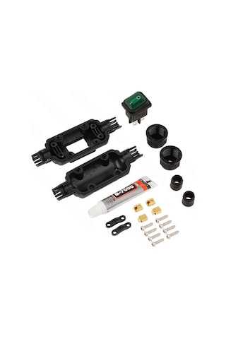 Ayt Powermaster Pm-26935 Su Geçirmez Siyah Kablo Switch 4 Pin Dış Çephe Aç Kapa Düğme Anahtar Neme Dayanıklı