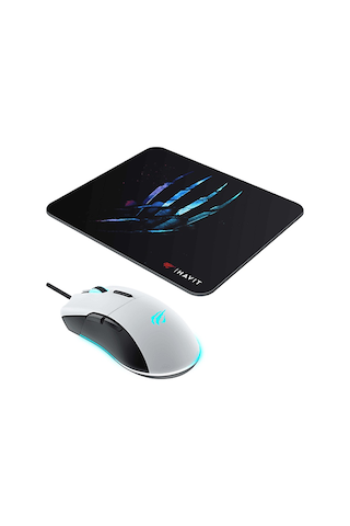 Havıt Ms1037cm Oyuncu Mouse Ve Mouse Pad Beyaz