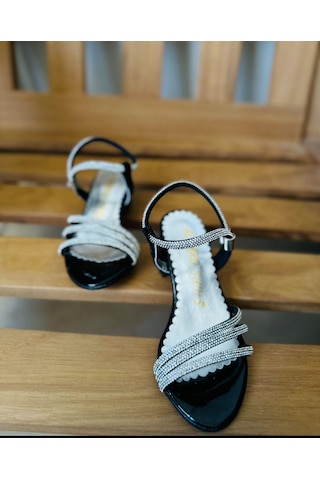 Gala Taş İşlemeli Çocuk Topuklu Ayk. Siyah