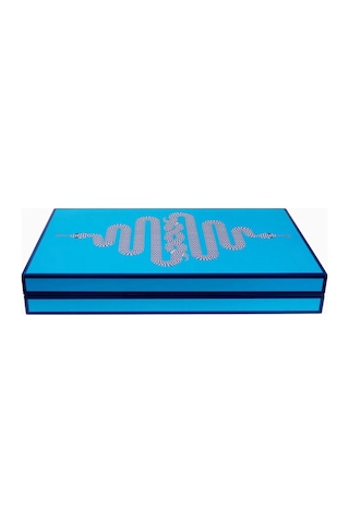 Jonathan Adler Eden Lüks Backgammon, Dekoratif Tasarım Tavla Seti Tavlalar Mavi