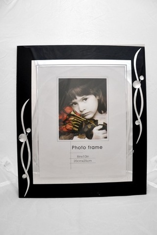 20X25Cm Taşlı, Siyah Cam Çerçeve "4 Farklı Model Tek Pakette"