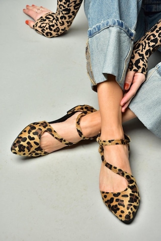 Fox Shoes Leopar Kadın Babet D726016902 LEOPAR Leopar