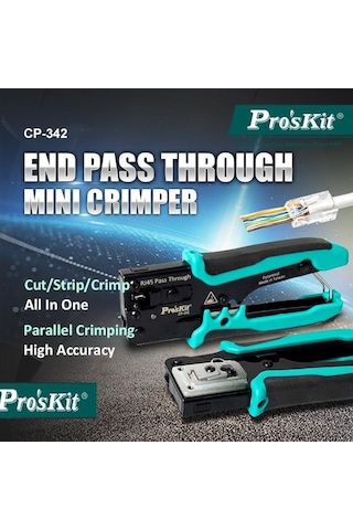 Proskit Cp-342 Ez-rj45/rj11/rj12 Cat5 Cat6 Konnektör Sıkma Pensesi