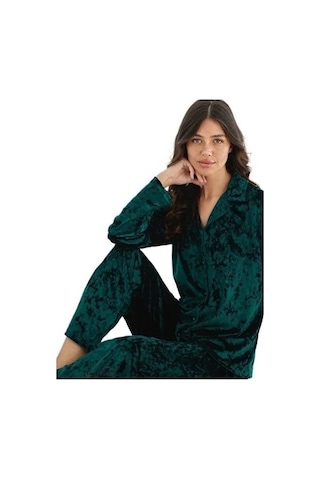 Minel Collection Kadın Pijama Takımı Uzun Kollu Yumuşak Dokulu Es Yesl