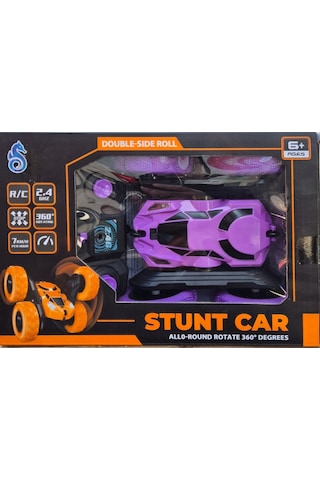 Uzaktan Kumandalı 360 Dönen Şarjlı Akrobat Stunt Car Araba Mor