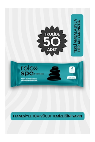 Rolox Spa - 50 Paket - Rahatlatıcı Ve Hijyenik Islak Havlu