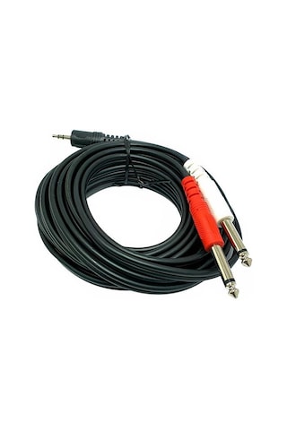 Pm-13934 3.5 Mm Stereo Erkek - 2x6.3 Mm Mono Erkek 5 Metre Ses Kablosu Diğer