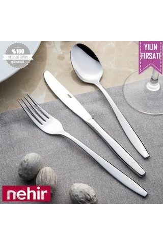 Nehir Sahra 12 Adet Sade Yemek Kaşığı