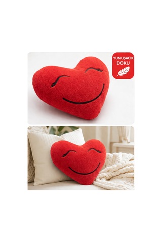 Peluş Kalp Oyucak Kırmızı