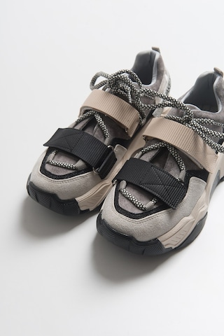 Luvishoes Luvi Shoes Lulen Siyah Vizon Sim Yazılı Cırtlı Kadın Spor Sneakers Siyah