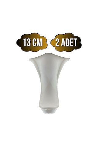 Lüx Lükens Beyaz 13cm Plastik Ayak Mobilya Masa Ve Dolap Ayağı Beyaz 13cm 2 Adet Beyaz