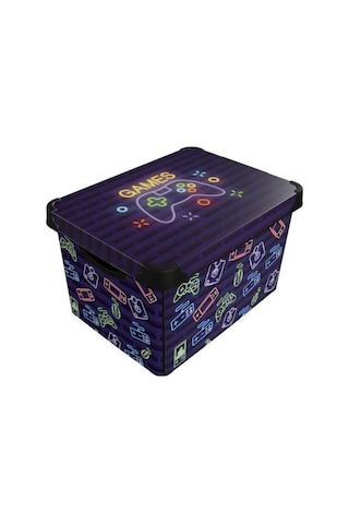 Style Box Games Dekoratif Kutu - 17 Litre Beyaz Çok Renkli