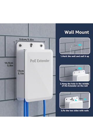 4+1 1 Poe Giriş - 4 Poe Çıkışlı Poe Extender Poe Çoklayıcı -outdoor