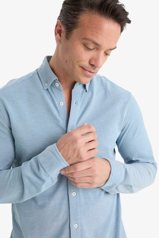 Defacto Regular Fit Polo Yaka Penye Uzun Kollu Gömlek E8067ax25aube422 Mavi
