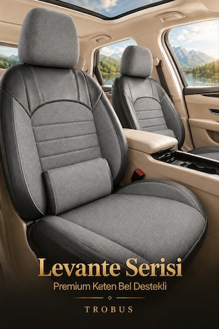 Volvo V40 2012-2019 Uyumlu Levante Serisi Füme Oto Koltuk Kılıfı