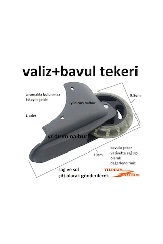 Bavul Tekeri Tekerlek Büyük Bavul Tekeri Çift Çanta Taraf