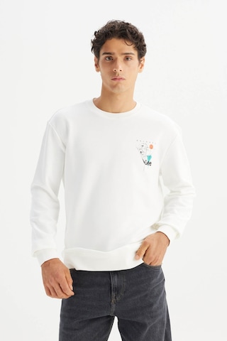 Lee Regular Fit Baskılı Beyaz Erkek Sweatshirt L2520361102 Beyaz