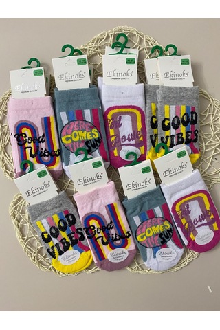 Ekinoks Socks Ekinoks Rone Asorti Dikişsiz Kız Çocuk Patik Çorap 12li Set 3250 Renkli Ekinoks Socks Ekinoks Rone Asorti Dikişsiz Kız Çocuk Patik Çorap 12li Set 3250 Renkli