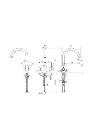 Ideal Standard Calista Eviye Bataryası-arıtma Cihazı Uyumlu - Bc396aa Krom
