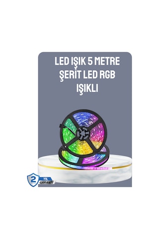 Kumandalı 5 Metre Şerit Led Dekoratif Aydınlatma Sarı