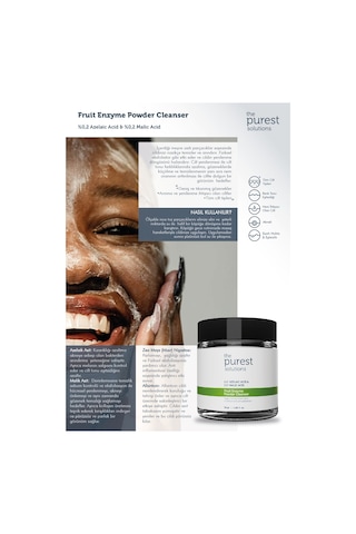 The Purest Solutions Fruit Enzyme Powder Cleanser Meyve Asitleri Içeren Toz Temizleyici 55 G