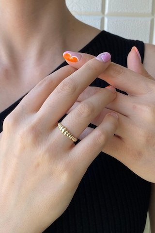 Zümrüt Sarraf 14 Ayar Yeşil Altın Kadın Suzme Burgu Yüzük 553891747