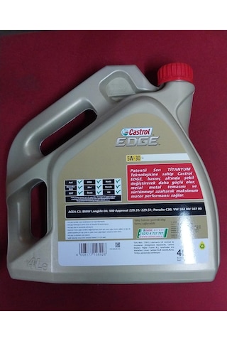 Castrol Edge 5W-30 LL DPF Tam Sentetik Motor Yağı 4 L