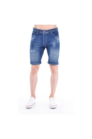 Cedy Denim Erkek Kot Şort Slim Fit Jean Şort - C342 Mavi