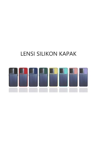Noktaks - Oppo A74 4g Uyumlu - Kılıf Slayt Sürgülü Arkası Buzlu Lensi Kapak - Pembe Açık
