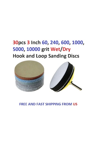 Singree 3" Zımpara Disk Seti - 30 Parça Çoklu Aşındırıcılı Hızlı Parlatma Ve Cila İçin