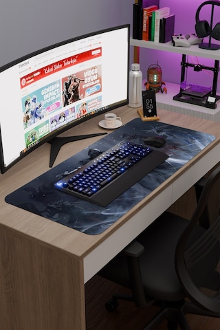 Capitano Genshin Impact Anime Oyuncu V4 - 90x40 Xxl Gaming Mouse Pad Fare Altlığı